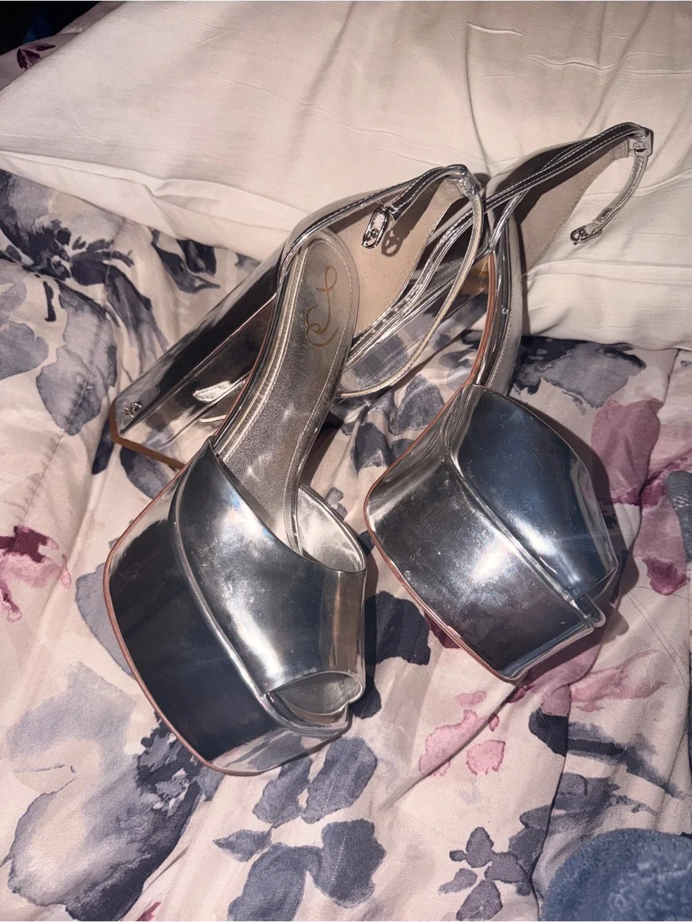 Sam Edelman shiny silver